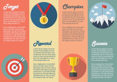 Spor kazanan simgesi Infographic