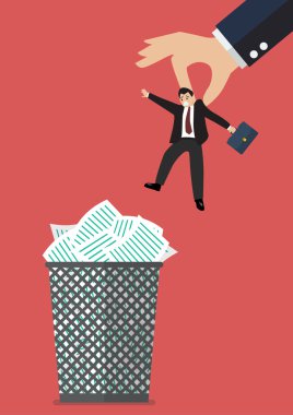 Patron bir iş adamı çöpe atar.