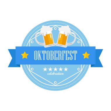 Bira Festivali Oktoberfest retro düz rozeti