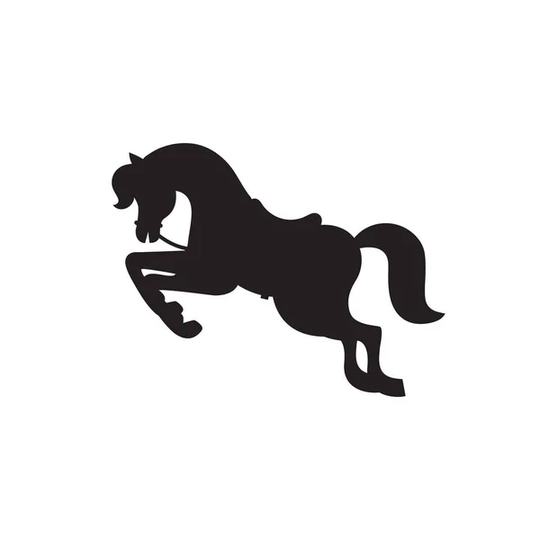 Cavallo Vettore Piatto Icona Silhouette Illustrazione Grafica Del Vettore Del — Vettoriale Stock