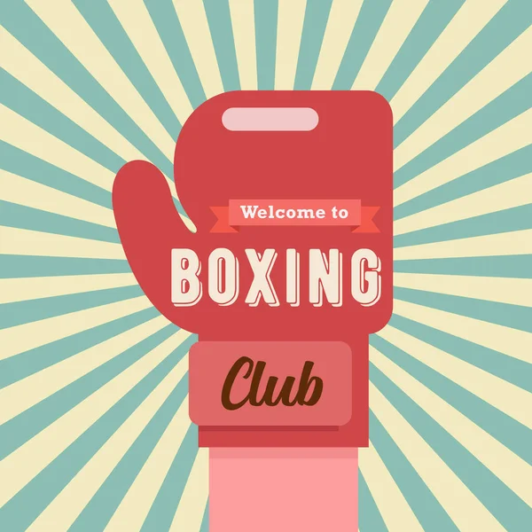 Welcome Boxing Club Banner Vector Illustration — Stock Vector