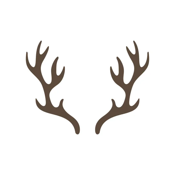 Reindeer Antlers Isolated White Background Vector Illustration — Stock Vector