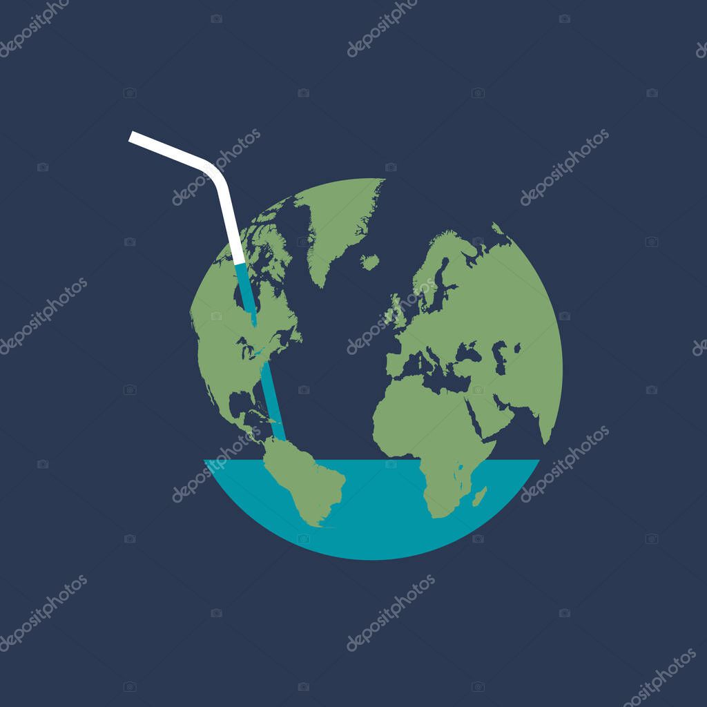 Global water crisis. Eco Concept. Vector illustration