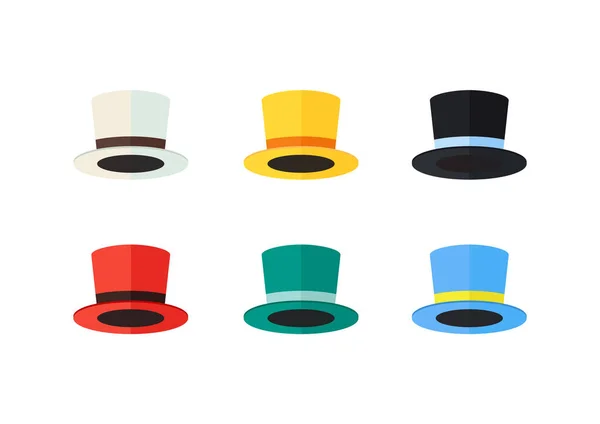Renkli Şapkalar Düz Tasarım Vektör Llüstrasyonu — Stok Vektör