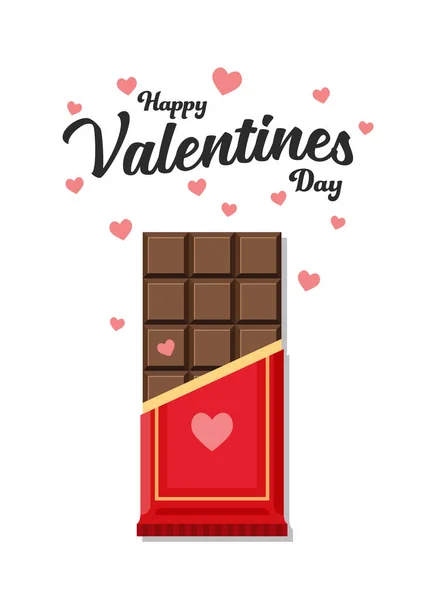 Ημέρα Του Αγίου Βαλεντίνου Σοκολάτα Ρομαντικό Δώρο Για Τον Βαλεντίνο — Διανυσματικό Αρχείο