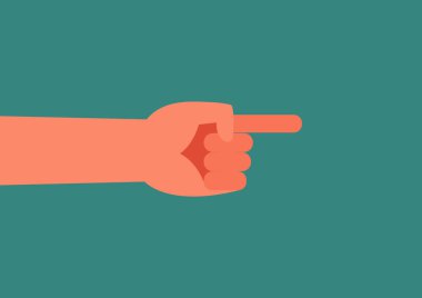 Parmağınla işaret et. Vektör illüstrasyonu