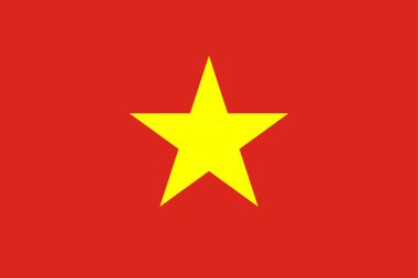 Vietnam vektör illüstrasyonunun bayrağı