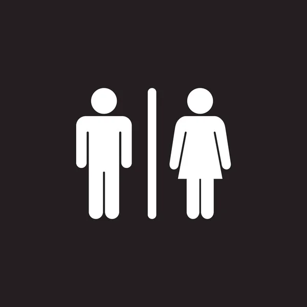 Icône Toilette Homme Femme Toilettes Signe Illustration Vectorielle — Image vectorielle