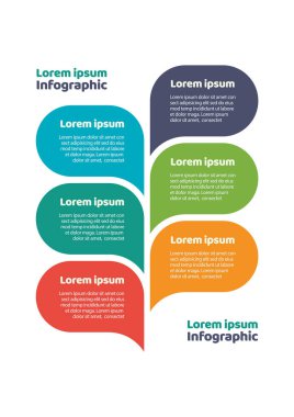 Colorful data infographic template. Vector illustration