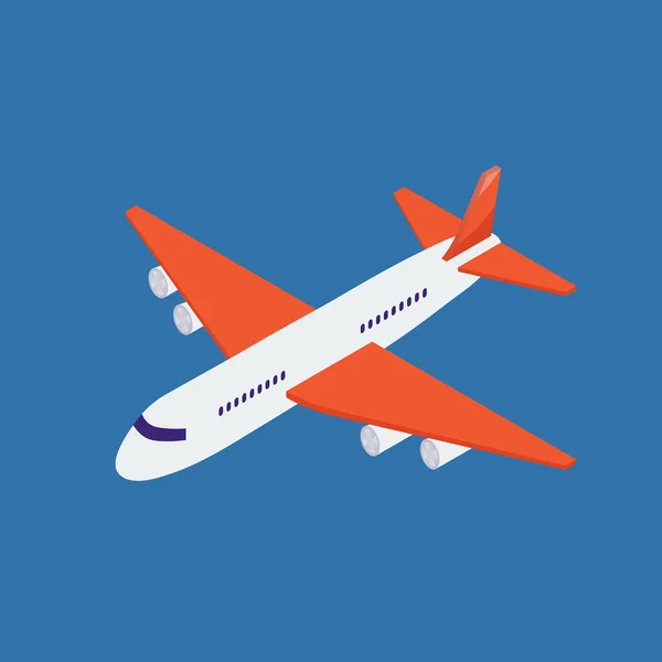 Ilustración Isométrica Del Avión Ilustración Vectorial — Vector de stock
