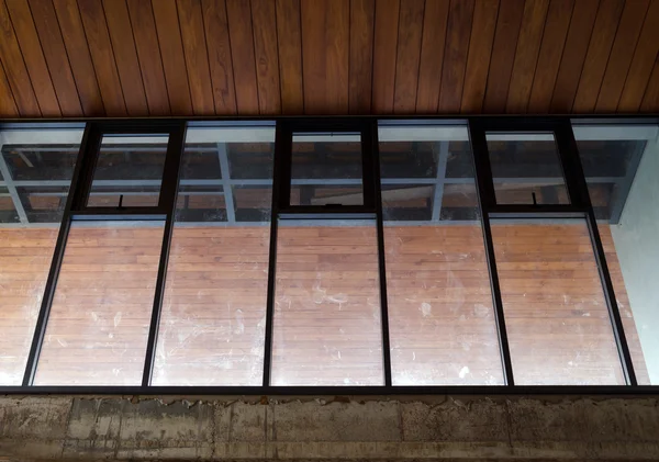 Window of house under construction — Stock Photo, Image