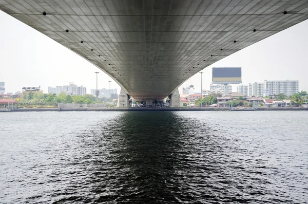 拉玛八世的反射的桥梁在超海傍河在曼谷 - 图库照片siraanamwong#60302033