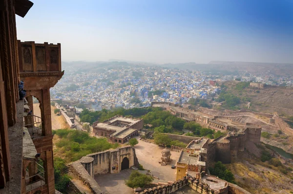 Jodhpur el estado de Rajastán en la India. Vista desde el Mehrangar — Foto de Stock