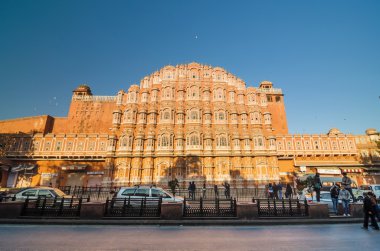 Jaipur, Hindistan - December29, 2014: Tanımlanamayan turist ziyaret Ha