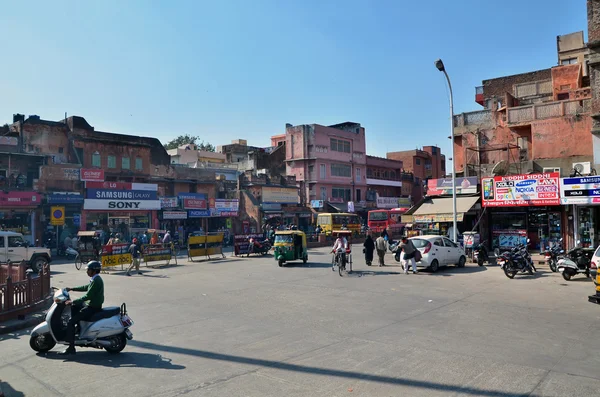 Jaipur, India - 2014. December 29.: Indiai nép utcában a th — Stock Fotó