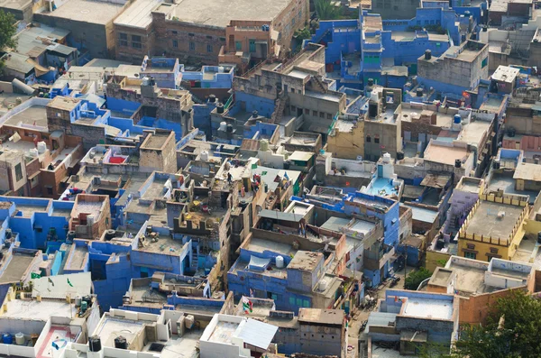 Berühmte blaue Stadt in Jodhpur — Stockfoto