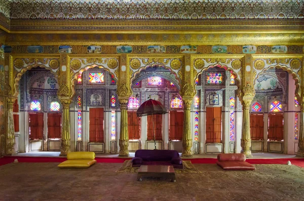 Rincian arsitektur interior mughal dari Benteng Mehrangarh — Stok Foto