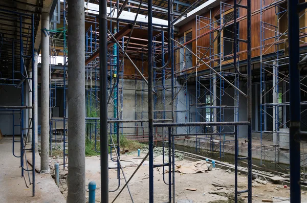 Courtyard of House under construction — Stock Photo, Image