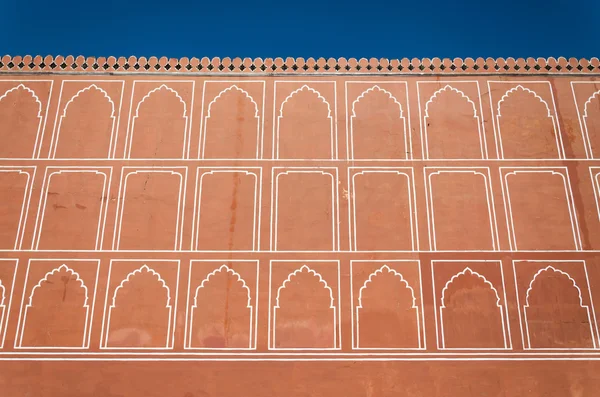 Art patroon muur op stadspaleis, Jaipur — Stockfoto