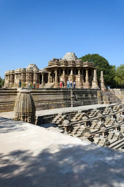 Sun Temple Modhera med Stepwell i Ahmedabad — Stockfoto