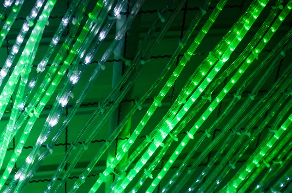 Glowing green lights decoration — Stock Photo, Image