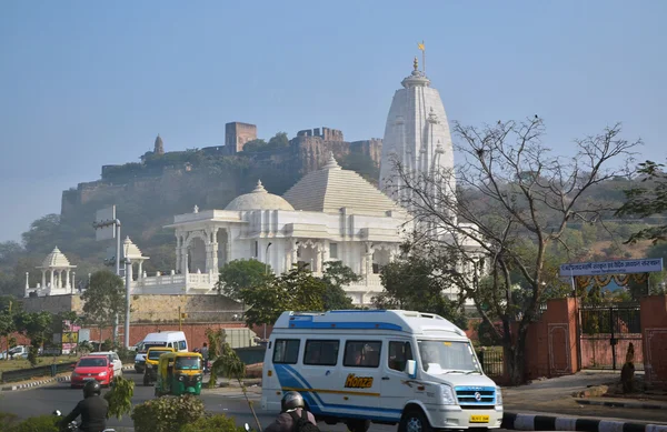 Jaipur, India - 31 de enero de 2014: Birla Mandir es un templo hindú — Foto de Stock