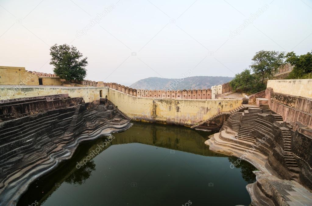 Large reservoir at Nahargarh Fort in Jaipur