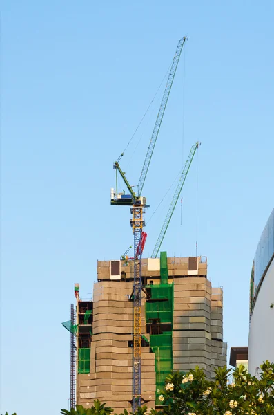 Edilizia e gru in costruzione — Foto Stock