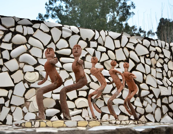 Chandigarh, India - January 4, 2015: Rock statues at the rock garden in Chandigarh, India. — Stock Photo, Image