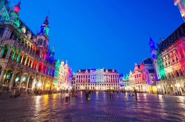 Grand Place al crepuscolo a Bruxelles — Foto Stock