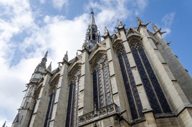 Sainte-Chapelle (Kutsal kilisenin), Paris, Fransa.