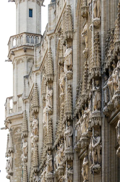 Detalhe da Câmara Municipal em Grand Place, Bruxelas . — Fotografia de Stock