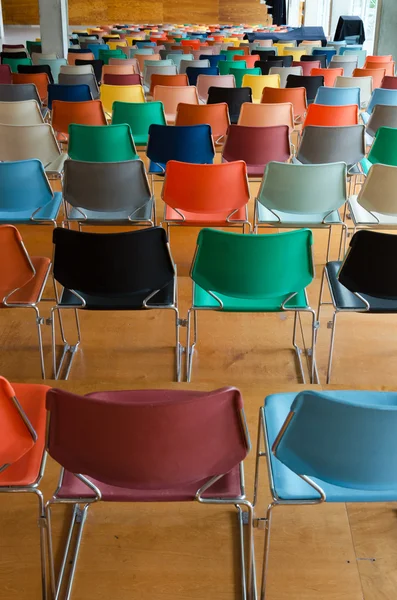 Back of colorful chairs — Stock Photo, Image