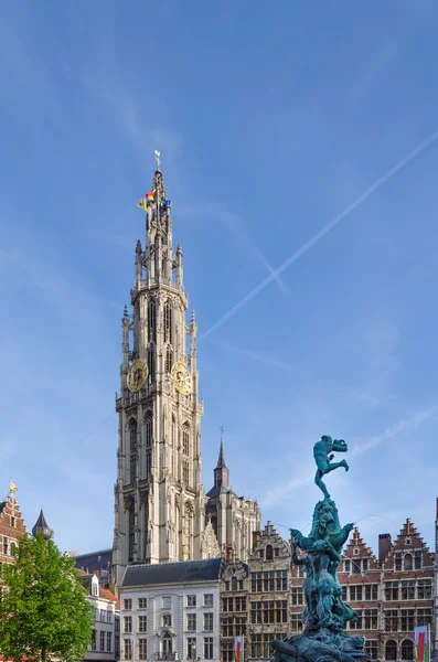 The Grand Place in Antwerp, Belgium. — Stock Photo, Image