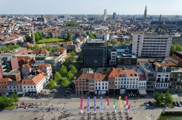 Vista aérea da cidade de Antuérpia — Fotografia de Stock