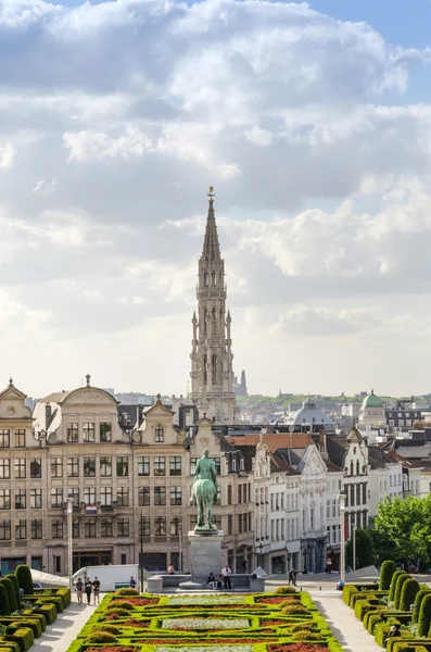 Kunstberg eller Mont des Arts trädgårdar i Bryssel — Stockfoto