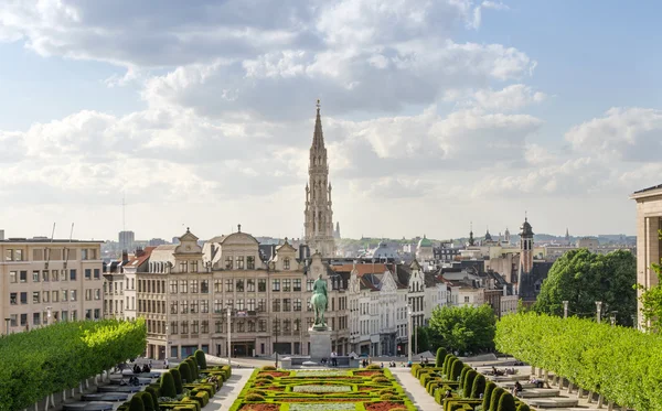 Mont des Arts (Mount av konsterna) trädgårdar i Bryssel — Stockfoto