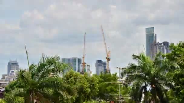 Edificio in costruzione a Bangkok, Thailandia . — Video Stock