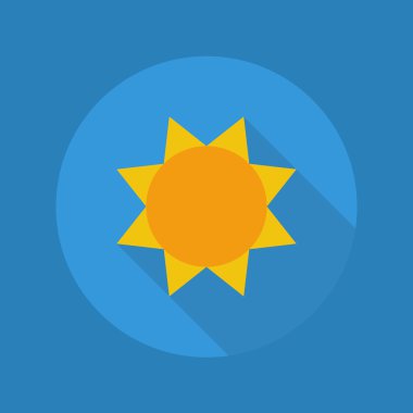 Hava düz simgesi. Güneşli