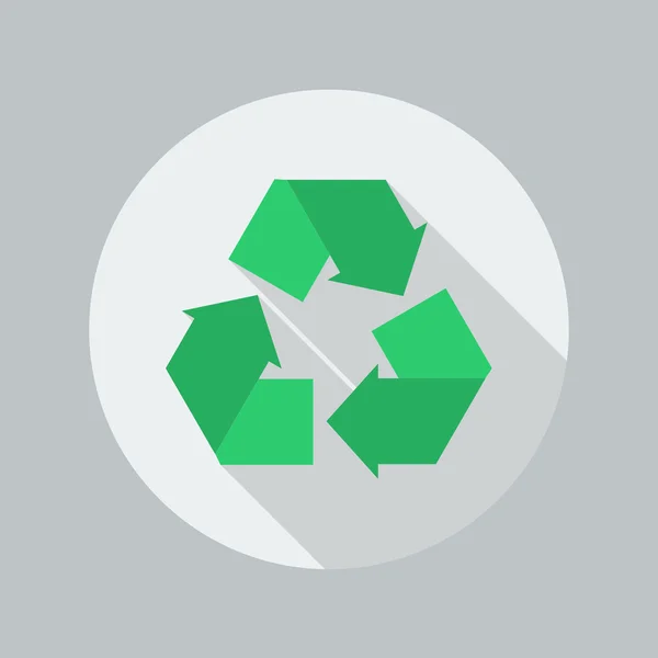 Öko-Flach-Symbol. recyceln — Stockvektor