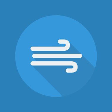 Hava düz simgesi. Rüzgarlı