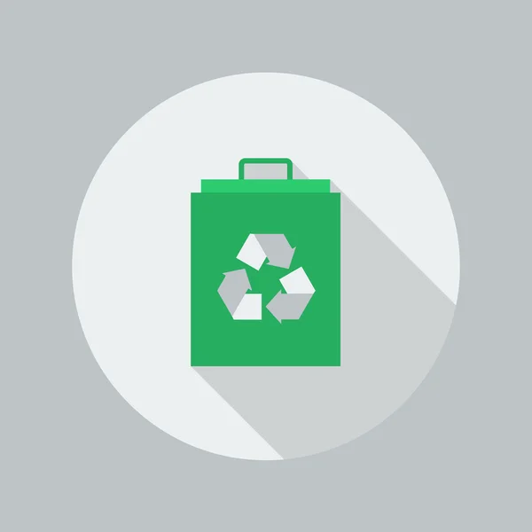 Eco Flat pictogram. Eco tas — Stockvector