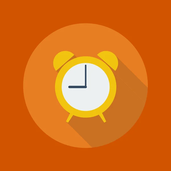 Education Flat Icon. Reloj despertador — Vector de stock