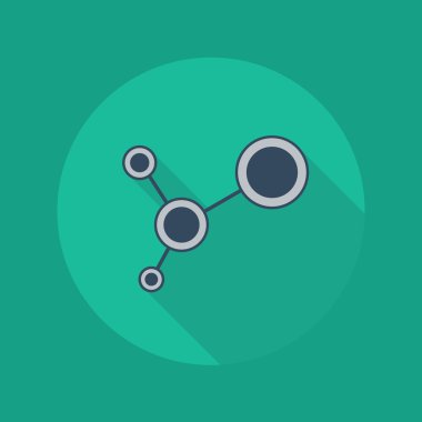 Teknoloji düz simgesi. Sosyal ağ