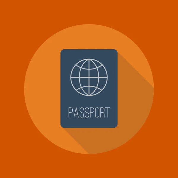 Travel Flat Icon. Passport — Stock Vector