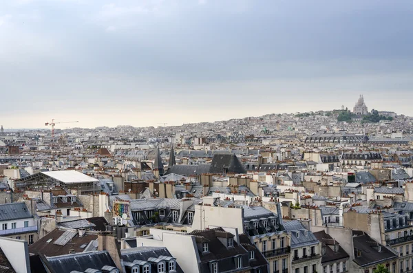 Skyline di Montmartre con Basilica Sacre Coeur a Parigi — Foto Stock