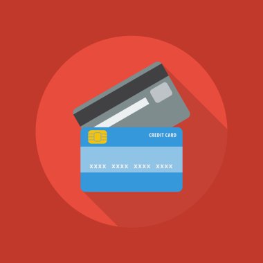 Business Flat Icon. Credit card