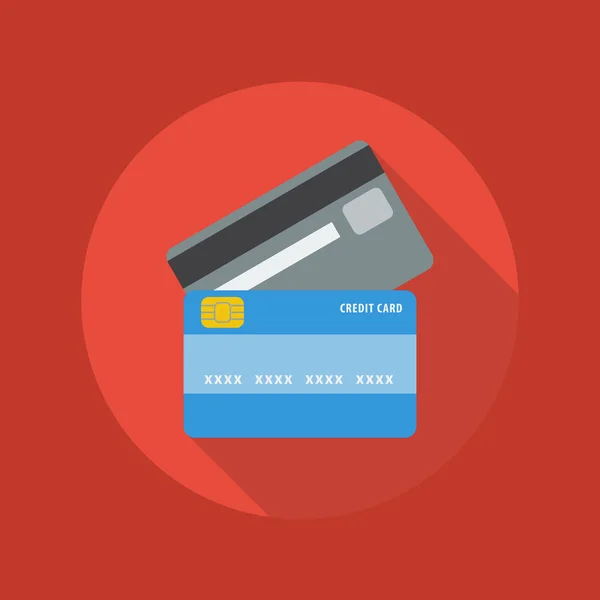 Business Flat Icon. Credit card — Stockvector
