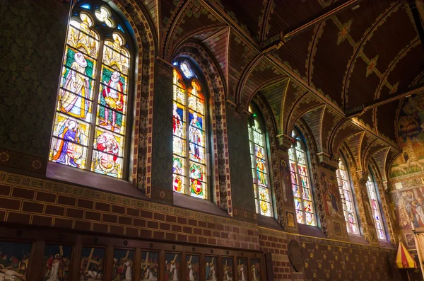 Stained Glass Windows of Basilica of the Holy Blood — Stockfoto