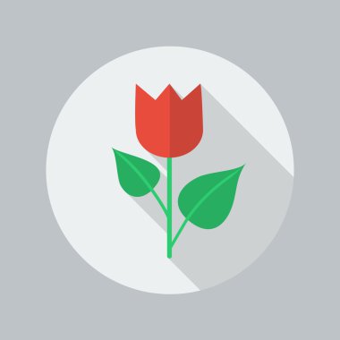 Eco düz simgesi. Çiçek